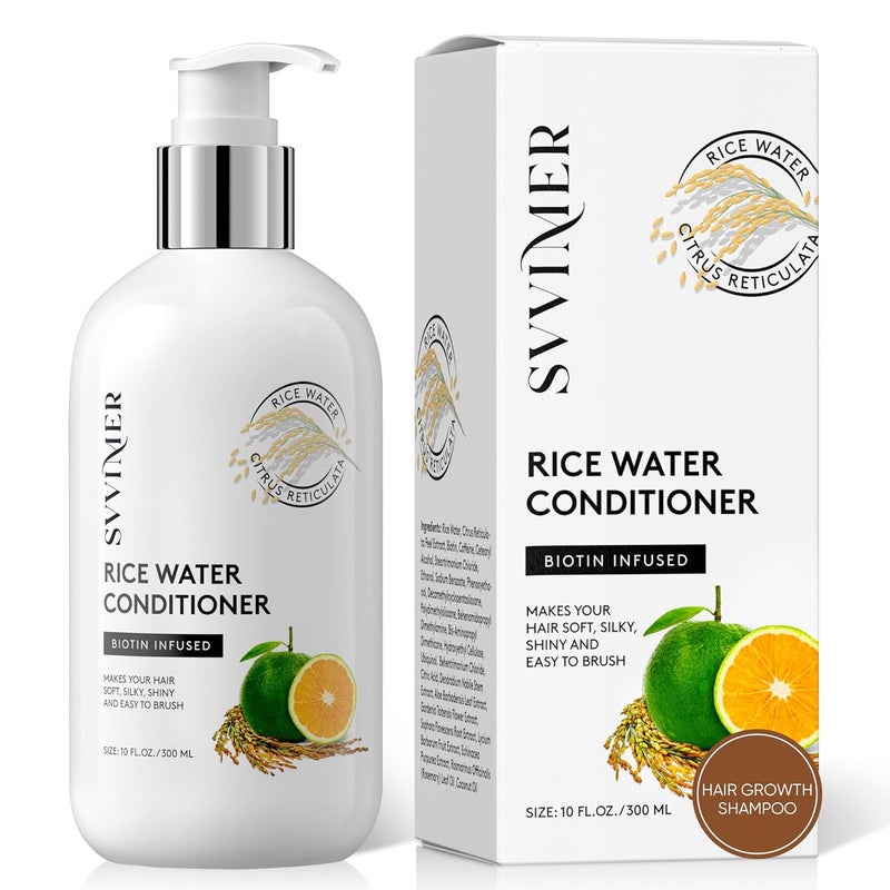 Rice Water Hair Growth Conditioner  Thickening Conditioner with Biotin for Hair Loss and Thinning Hair  Sulfate Free for Women and Men 10 Fl Oz Pack of 1
