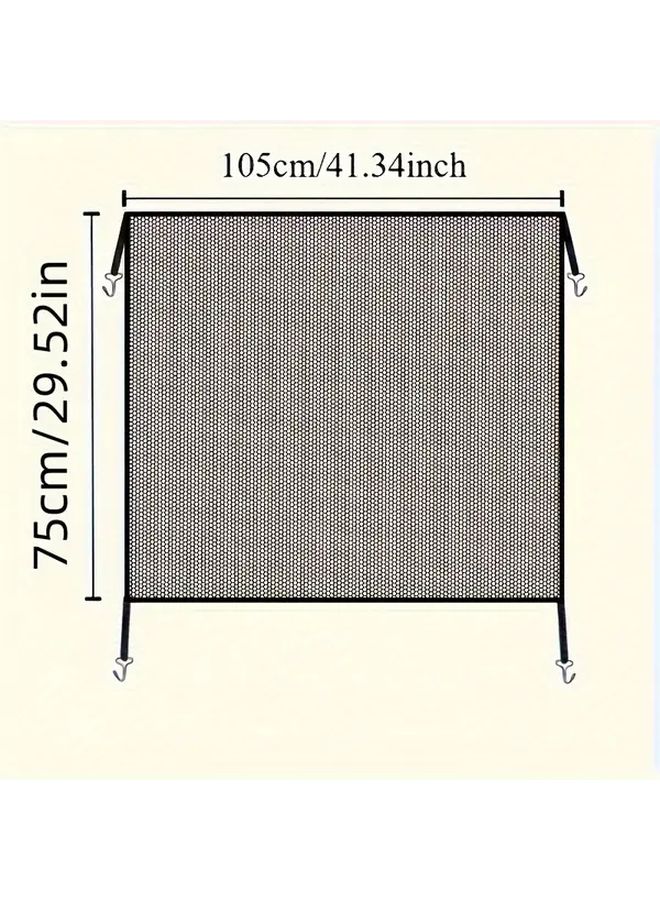 White Car Radiator Grille Protective Cover Detachable Washable Mesh Guard - Image 2