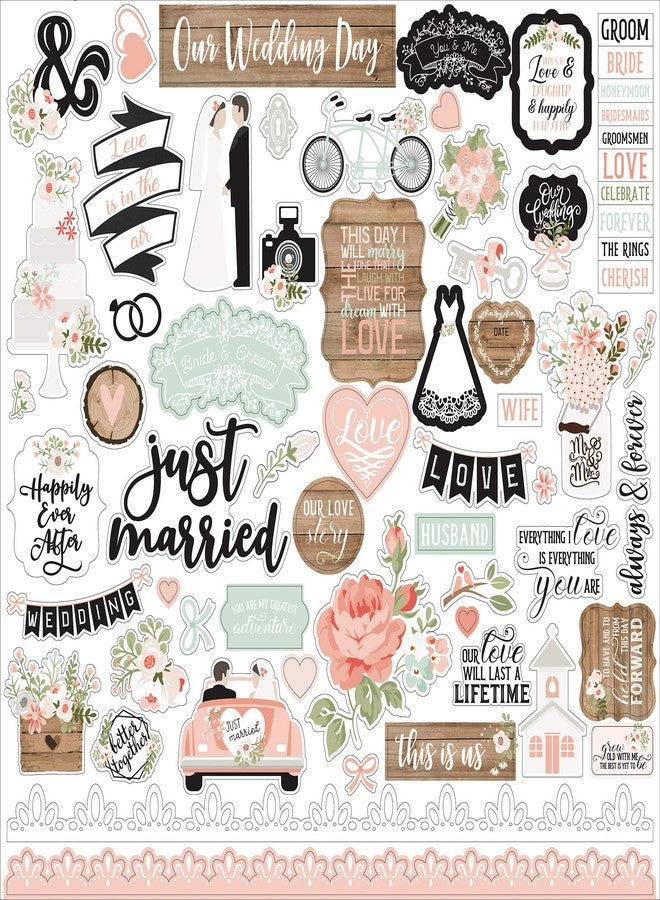 Our Wedding Cardstock Stickers 12"X12" - Elements