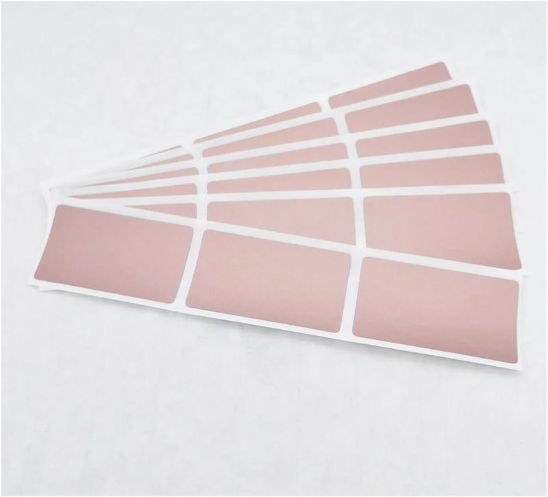 Scratch Off Stickers 16pcs 23x42mm Rose Gold Adhesive Scratch Off Stickers DIY Password Hand Made Scratched Stripe Card Film - Image 1