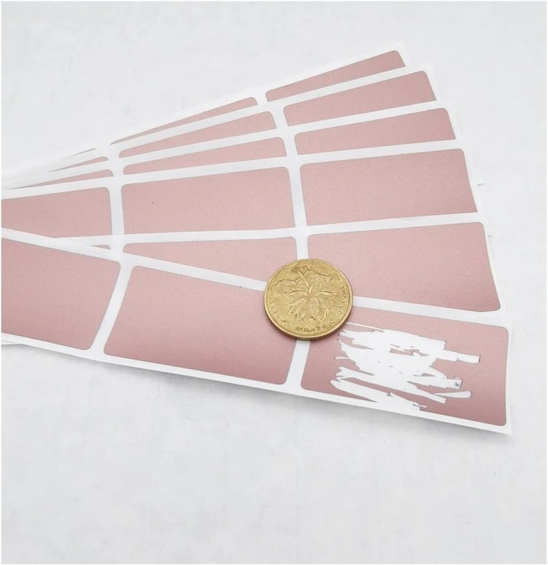 Scratch Off Stickers 16pcs 23x42mm Rose Gold Adhesive Scratch Off Stickers DIY Password Hand Made Scratched Stripe Card Film - Image 3