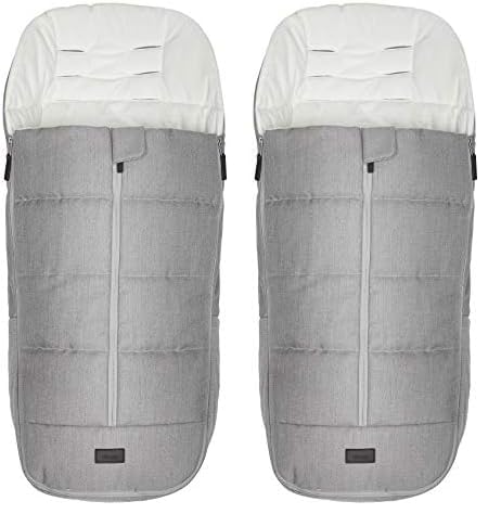 Diono Quantum Classic All Weather Footmuff to Protect Your Baby in Car Seats  Strollers Light Grey Cube Pack of 2 - Image 1