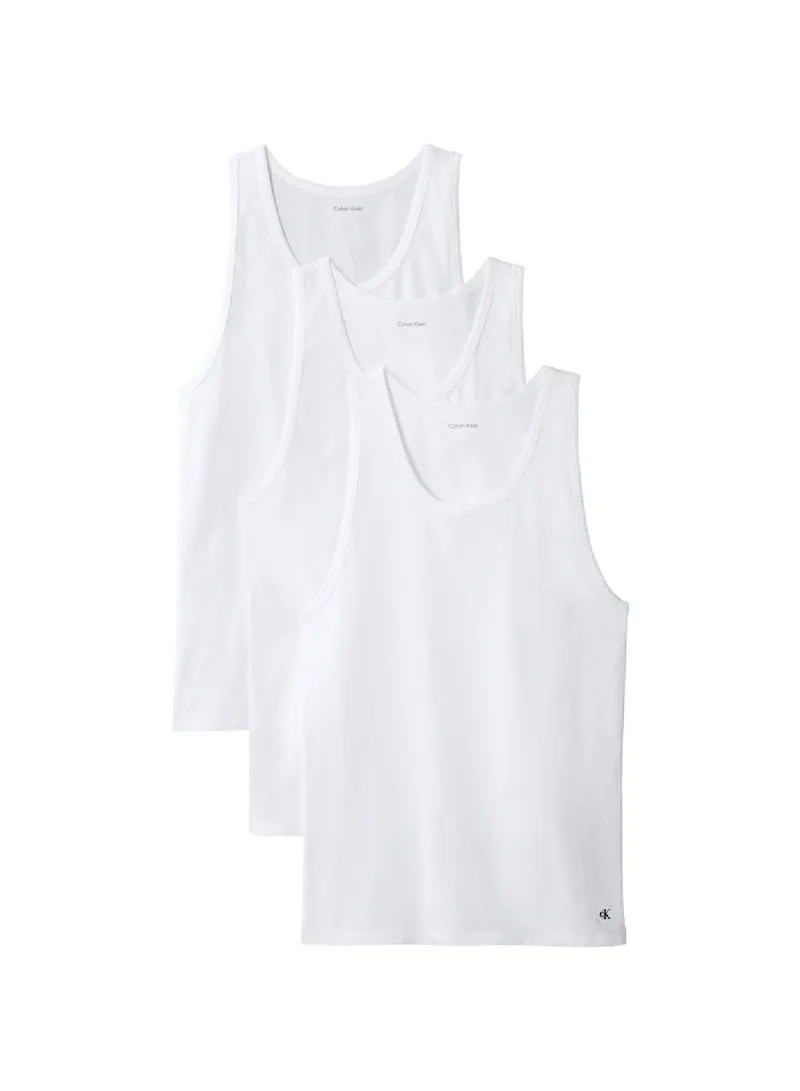 3 Pack Tank Tops - Cotton Stretch Blend