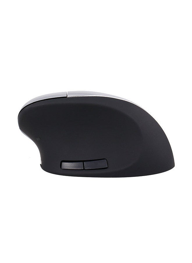 Generic - 6D Wireless Optical Mouse Vertical Mouse 2.4GHz Gaming Mouse 6 Keys Ergonomic Design Mouse for PC Laptop Black+Silver - Image 1