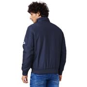 Spykar Men Navy Blue Polyester Straight Fit Full Sleeve Plain Stand Collar Casual Jacket - Image 3