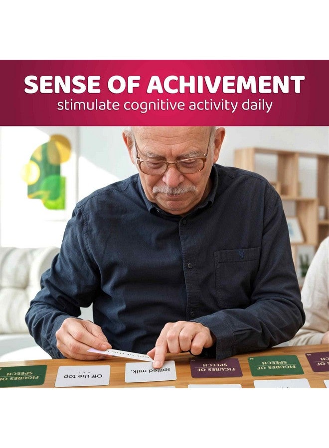 QUOKKA Elderly Memory Games for Seniors - 202 Cards for Alzheimer's or Dementia Activities - Expression Brain Card Games for Seniors with Dementia - 2 Levels, Visual Clues, Premium Gift Box - Image 5