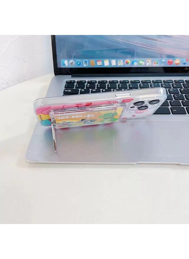 Suitable For Wireless Mobile Phone Charger Case Card Bag Lazy Portable Transparent Magnetic Suction 14 Card Pc Hard 15 Multi-function Bracket 16-Color:Transparent