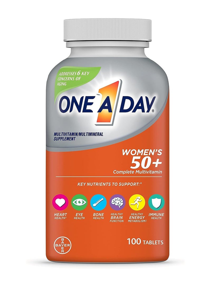 ONE A DAY One A Day Women’s 50+ Multivitamins, Multivitamin for Women with Vitamin A, C, D, E and Zinc for Immune Health Support*, Calcium & more, 100 count
