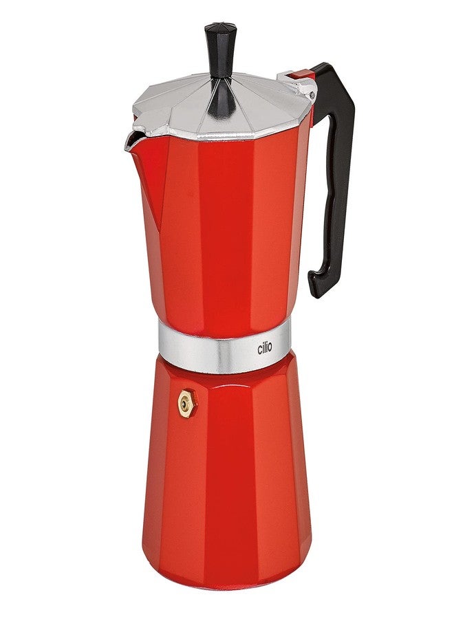 Cilio Classico Stovetop Espresso Maker, 15 Ounce, Red - Image 1