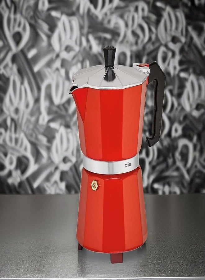 Cilio Classico Stovetop Espresso Maker, 15 Ounce, Red - Image 3