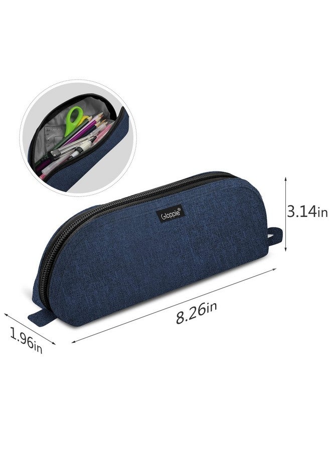 Gloppie Pencil Bag Aesthetic Simple Pencil Case Practical Pencil Pouch Small Pen Holder Office Stationery Back To School Supplies, Blue  - Image 2