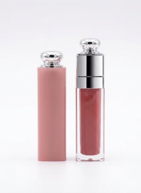 طقم العناية بالشفاه الثنائي (مرطب وملمع شفاه) من ديوهو - درجة راسبيري ريد 03# RASPBERRY RED