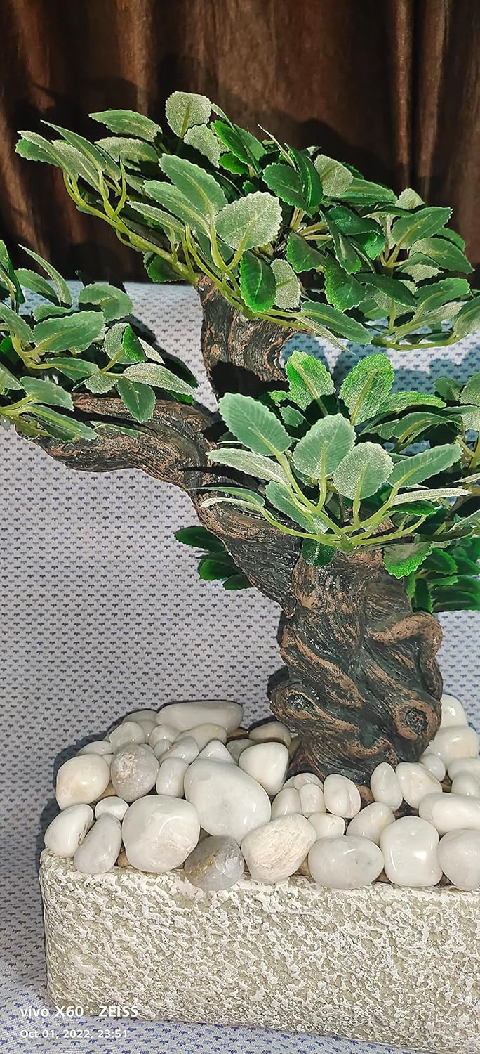 7 Ocean Plus 7 Ocean Plus Ficus Bonsai Artificial Tree Best for Home Decoration Office Decor and Hall Decorations  - Image 1