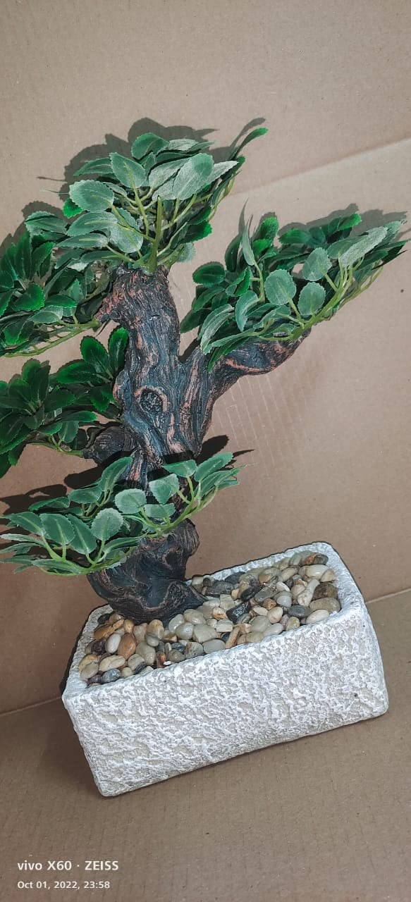7 Ocean Plus 7 Ocean Plus Ficus Bonsai Artificial Tree Best for Home Decoration Office Decor and Hall Decorations  - Image 3