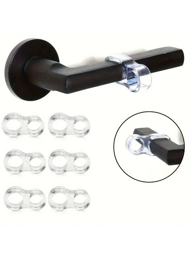6 Black Silicone Bumpers Shock Absorbing Wall Protectors Quiet Handle Buffers For Doors And Windows Home Office Use - Image 1
