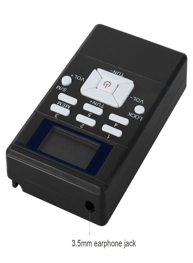 Mini Portable DSP Stereo FM Radio Digital Clock Receiver for Meeting Simultaneous Interpretation Clip-on Radio with Earphone Lanyard 1.2 - Image 2