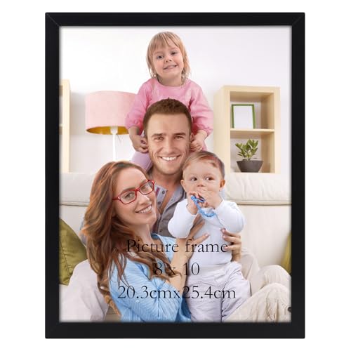 Giftgarden 8x10 Picture Frame Black 8 by 10 Thin Photo Frame for Wall Tabletop Display Single