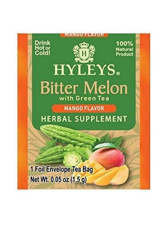 Hyleys Bitter Melon with Green Tea - Mango Flavor - 25 Tea Bags - Supports Healthy Liver Function - Herbal Supplement - (6 Pack - 150 Tea Bags Total) - Image 2