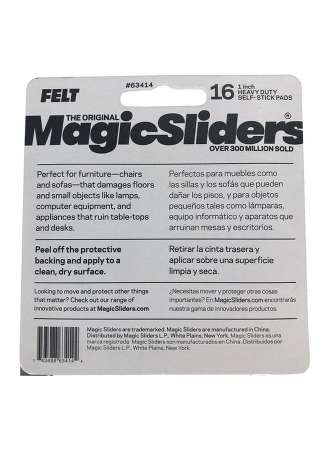 Magic Sliders 16-Piece Heavy Duty Self-Stick Square Felt Pads Oatmeal 1inch 63424A - Image 2