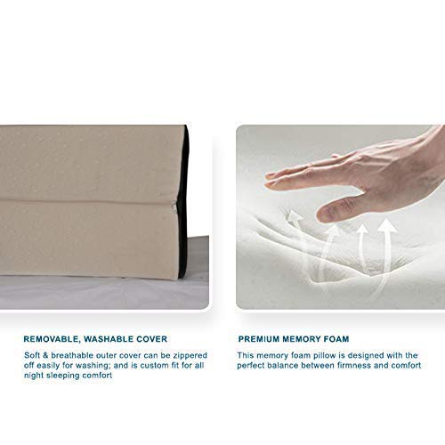 SELEMI Memory Foam Pillow Standard Size Neck & Back Support for Sleeping with Removable Zipper Cover Pillow,Cervical Pain,Orthopedic Neck Pillow (Pack of 1, Multicolor) - Image 4
