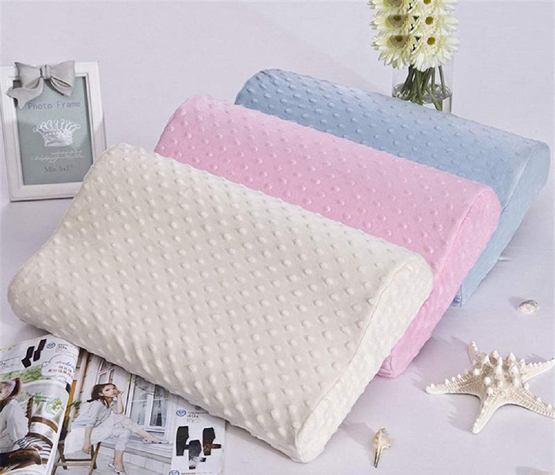 SELEMI Memory Foam Pillow Standard Size Neck & Back Support for Sleeping with Removable Zipper Cover Pillow,Cervical Pain,Orthopedic Neck Pillow (Pack of 1, Multicolor) - Image 3