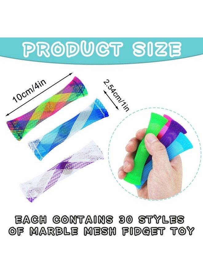 Generic - 40 Pack Mixed Color Marble Mesh Fidget Toys,Fidget Toy Stress Relieve Toy, Focus Enhance, Marble And Mesh Fidgets For Adults And Children With Adhd Add Ocd Autism - Image 1