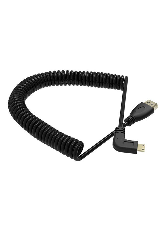 NIBEMINENT Mini HDMI To Male Extension Cable Black 