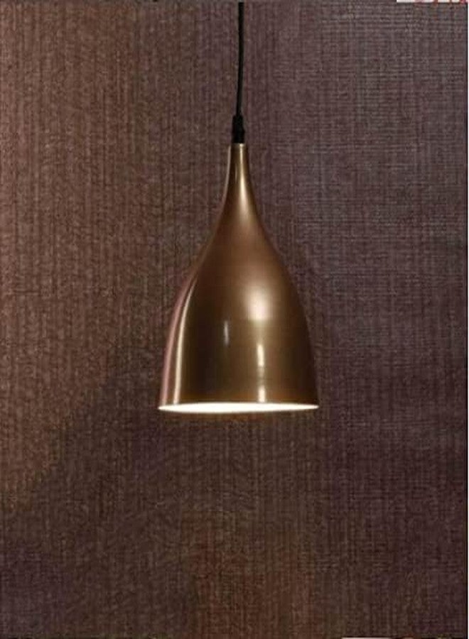 kinis Decorative Hanging Lamp/Pendant Lamp/Ceiling Light to Décor Home/Living Room/Bedroom/Office/Dining/Cafe/Restaurants, Plain 6 Inch, Gold (Pack of 1, with Bulb) - Image 5