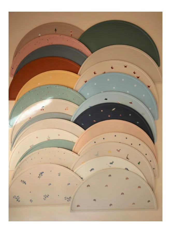 mushie Silicone Feeding Placemat - Cambridge Blue