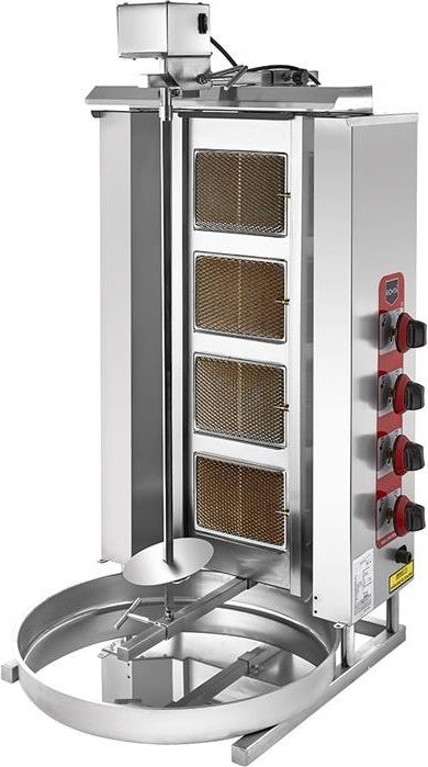 REMTA 4 Radiant Top Motor Natural Gas (CE) Doner Grill 