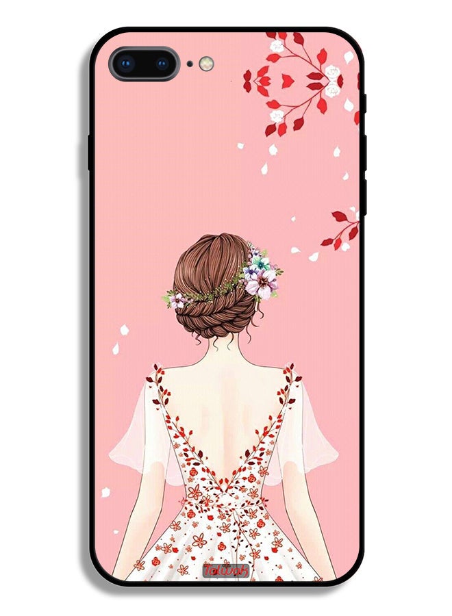 Tolwak Apple iPhone 8 Plus Protective Case Standing Girl Art - Image 1