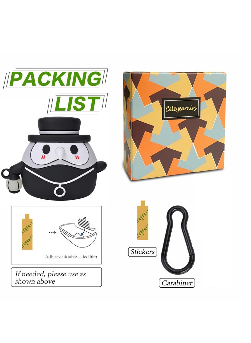 SYOSI For AirPods Pro 2nd/1st Generation Case Cover, Luminous Medieval Plague Doctor Anime Design Compatible with Pro(2019/2022) TPU Silicone - Image 4