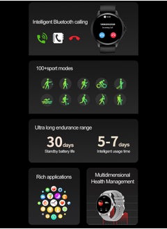 LetsTeck Smart Watch 1.43'' AMOLED for Men Women with Bluetooth Call Answer, Fitness and Sleep Modes, Multi App Message Reminder, Multi Language Support, 300 mAh  - Image 3