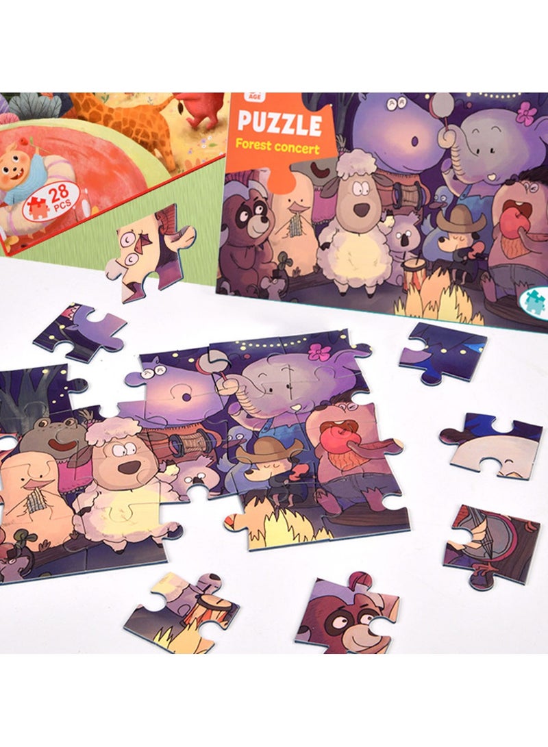 Mini Puzzle 28 Animal Beads – Fun and Educational 28-Piece Puzzle for Kids, 15x26cm When Assembled - Image 3