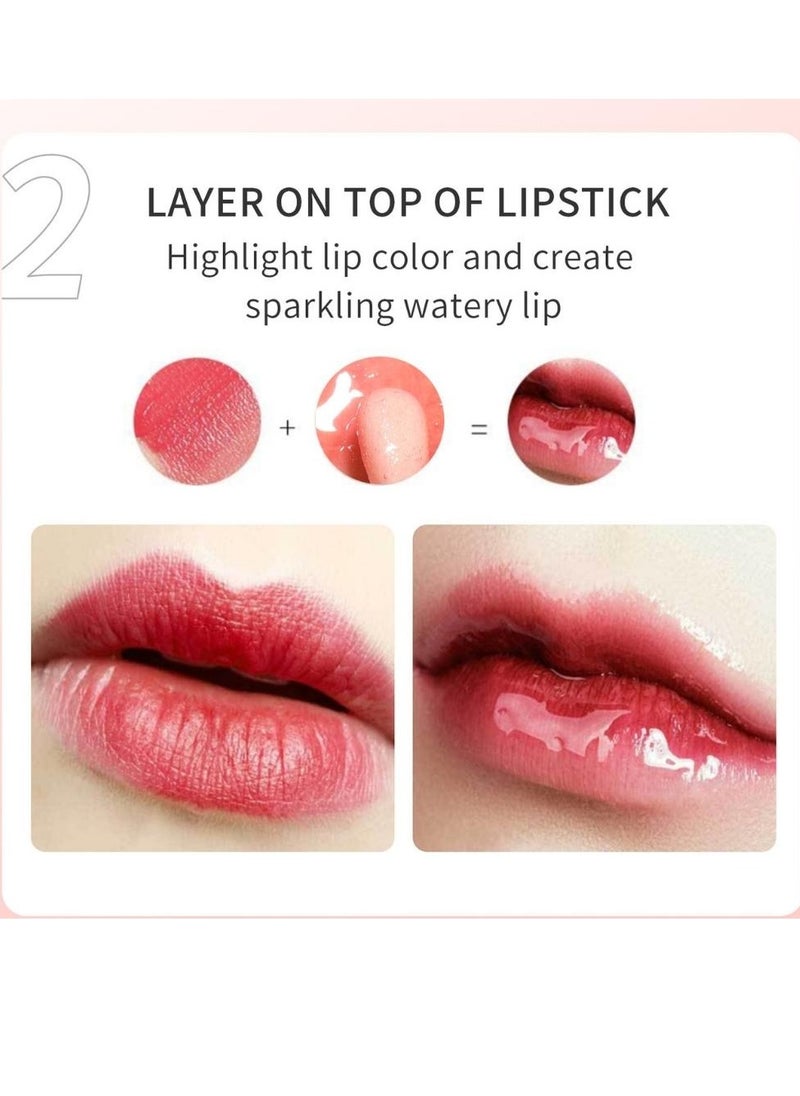 HelloKiss Lip Glow Oil Plumping Lip Oil Lip Gloss Nourishing Gloss Lip Balm Big Brush Head Non Sticky and Long Lasting Liquid Lip Gloss Lip Tinted for Lip Care and Dry Lips Hydrating Lip Glow Oil 07  - Image 5