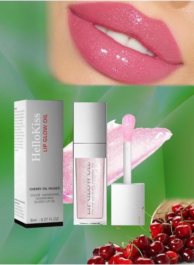 HelloKiss Lip Glow Oil Plumping Lip Oil Lip Gloss Nourishing Gloss Lip Balm Big Brush Head Non Sticky and Long Lasting Liquid Lip Gloss Lip Tinted for Lip Care and Dry Lips Hydrating Lip Glow Oil 07  - Image 1