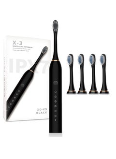 Arabest Sonic Electric Toothbrush for Adults - High Power Rechargeable Toothbrushes, 6 Modes, 4 Hours Fast Charge for 60 Days Black  - Image 1