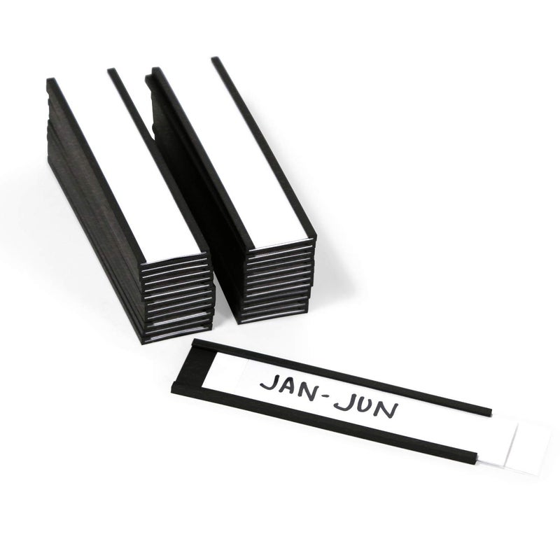 SmartSign Magnetic 'C' Channel Label Holders for Metal Racks and Shelves | 1" x 4" Pack of 25 - Image 1