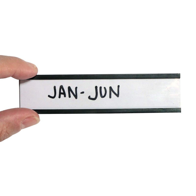 SmartSign Magnetic 'C' Channel Label Holders for Metal Racks and Shelves | 1" x 4" Pack of 25 - Image 2