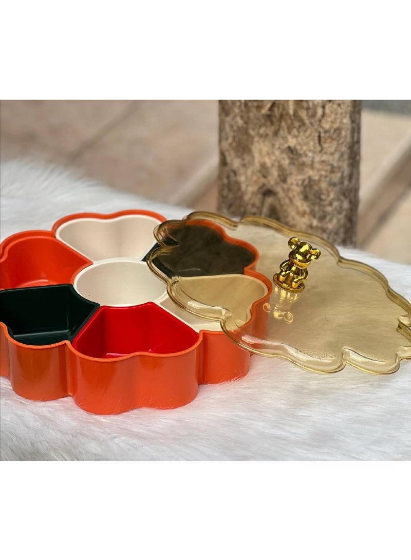 طبق تقديم تسالي اكريليك 7 خانه - Image 2