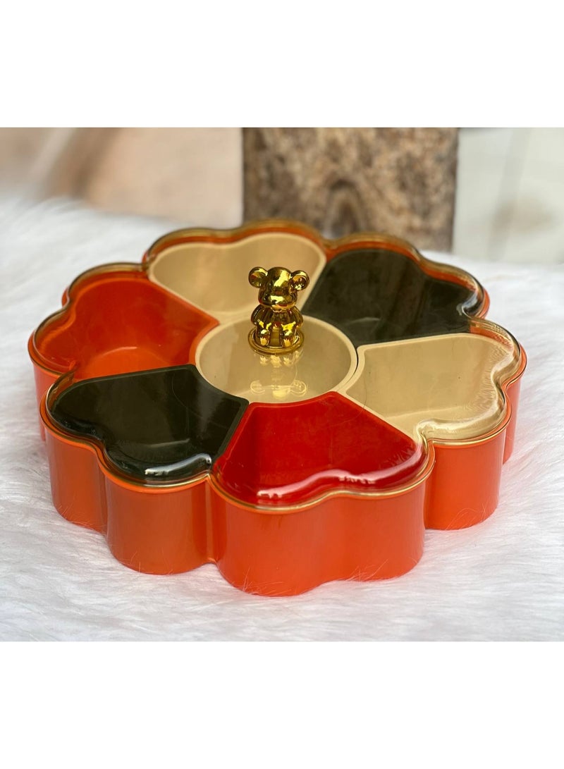 طبق تقديم تسالي اكريليك 7 خانه - Image 1