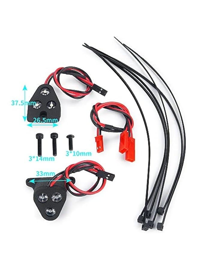 Loquat 1:8th RC Car LED Light Kit Headlight Taillights Front/Rear Lamp for 1/8 ARRMA Typhon 6S BLX/TLR Buggy Upgrades - Image 2