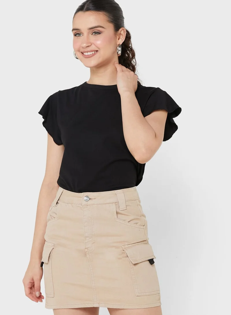 Ginger Basics Flutter Sleeve T-Shirt