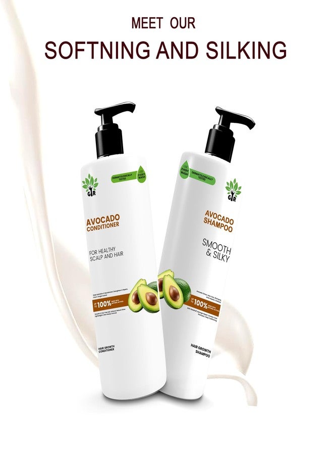 GIR Avocado Shampoo - 1L & Conditioner - 1L Combo - Gentle Cleansing and Conditioning Formula for Smooth, Healthy Hair - Image 2