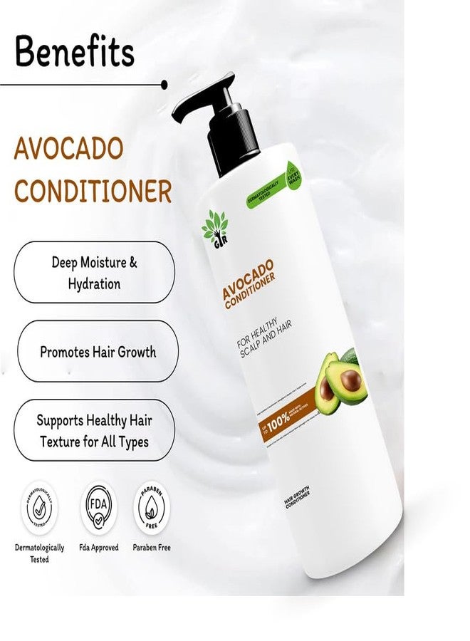 GIR Avocado Shampoo - 1L & Conditioner - 1L Combo - Gentle Cleansing and Conditioning Formula for Smooth, Healthy Hair - Image 5