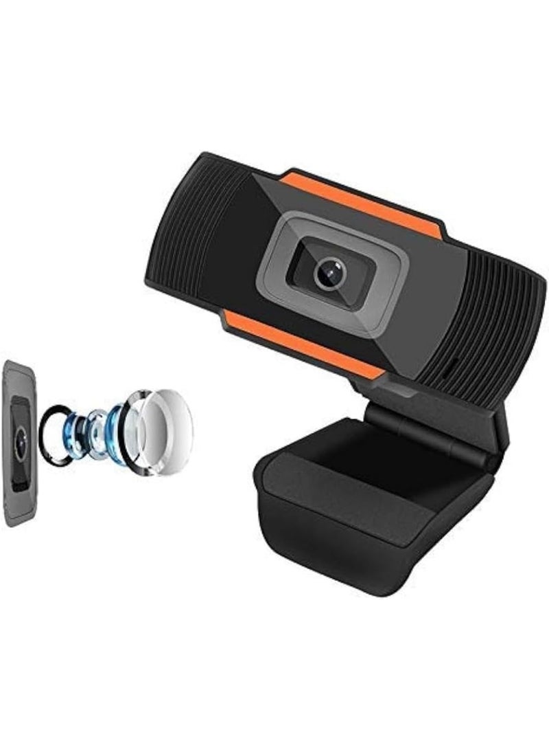 كاميرا ويب USB بدقة HD 720p مع مايك مدمج – تصحيح تلقائي للإضاءة، سهلة التوصيل، تثبيت عالمي لأجهزة الكمبيوتر واللابتوب - Image 2