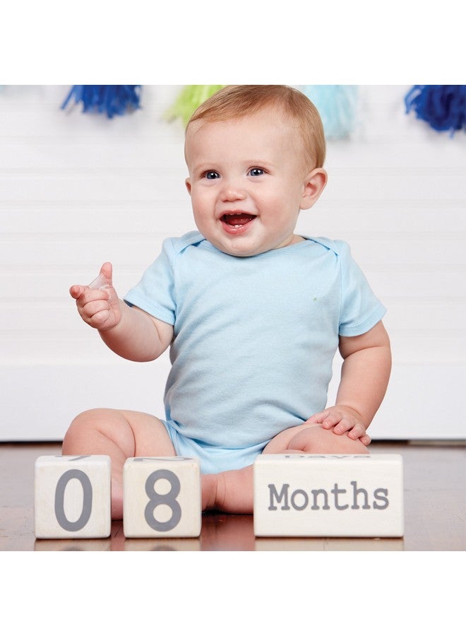 mud pie Milestone Blocks White/Blue - Image 3