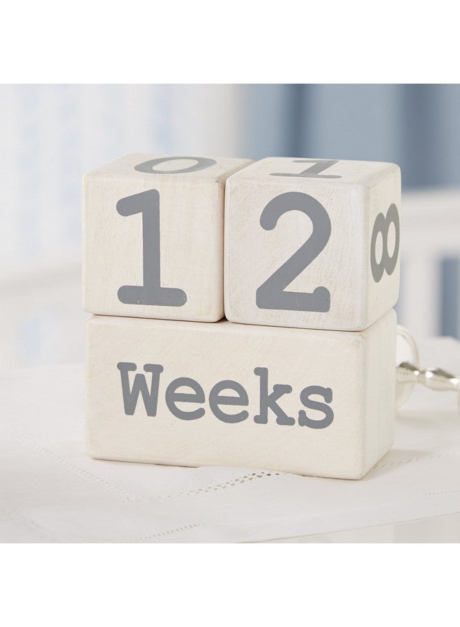 mud pie Milestone Blocks White/Blue - Image 2