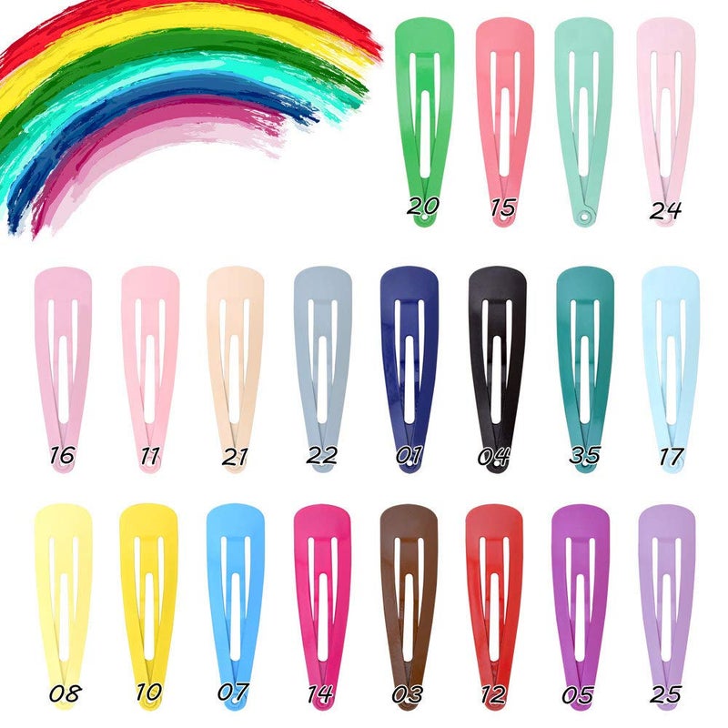 M'AYCREATE MAYCREATE 40 Pcs Hair Clips for Girls Kids Metal Snap Barrettes, Assorted Candy Color 2 Inch No Slip Hair Accessories - Image 4