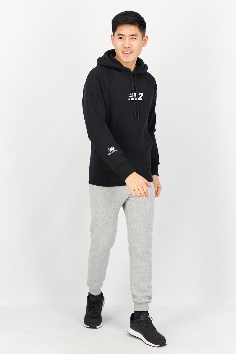 New Balance Men Sportswear Fit Long Sleeve Outdoor Sweatshirt, Black  - Image 3